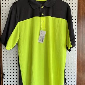 Vibrant Yellow and Black Men's Polo Shirt